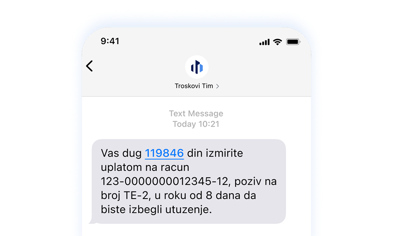 Obaveštenja email i SMS na klik
